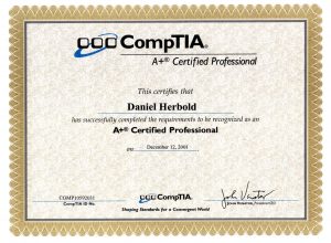 Zertifikat CompTIA A+ zum Hard- u. Software-Supporter