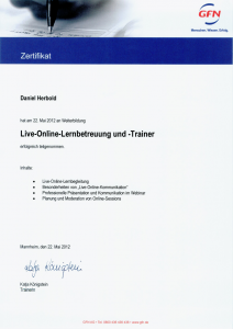 Schulung zum Live-Online-Lernbetreuer und Trainer