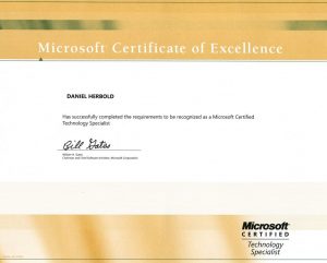 Microsoft Certified Technical Specialist