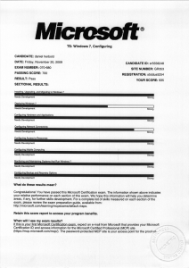 Microsoft Certified Technical Specialist