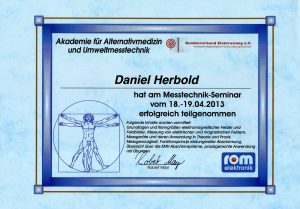 Teilnahme Seminar für Messtechniker